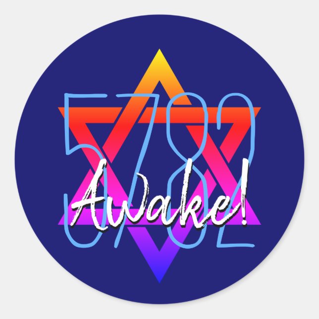 Adesivo Redondo 5782 Ano Novo Judaico (Frente)