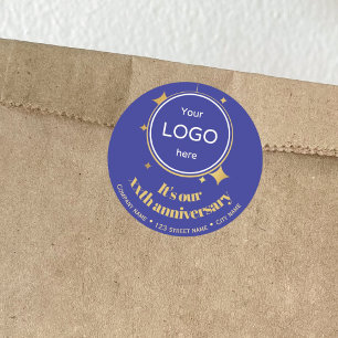 Adesivo Redondo 5 comercial 10º aniversário do 50º aniversário do 