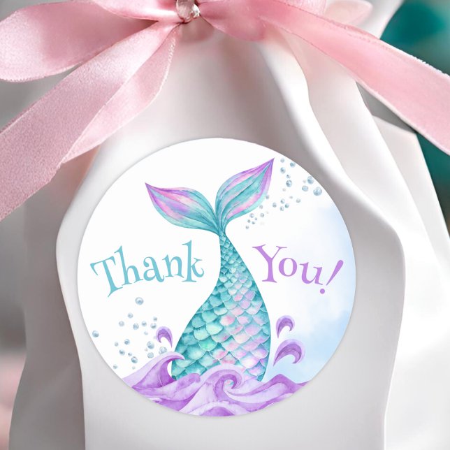 Adesivo Redondo 5 de Sereia - Mergulho em Cinco (Criador carregado)