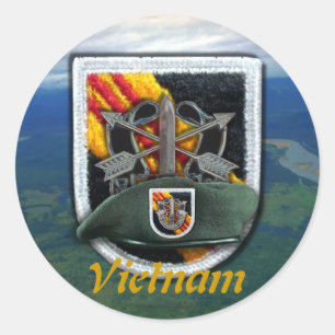 Adesivo Redondo 5 Especial força Green Berets flash Sticker