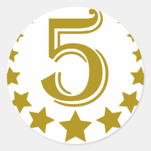 Adesivo Redondo 5 stars-Birthday.png