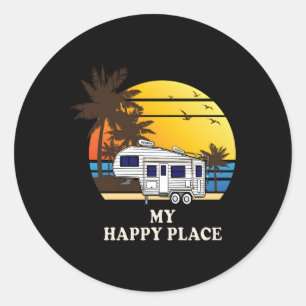 Adesivo Redondo 5 Wheel My Happy Place 5R Camper