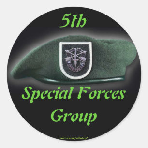 Adesivo Redondo 5o Veteranos de Fort Campbell do grupo das forças