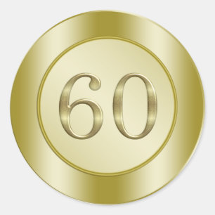 Adesivo Redondo 60º aniversário de casamento