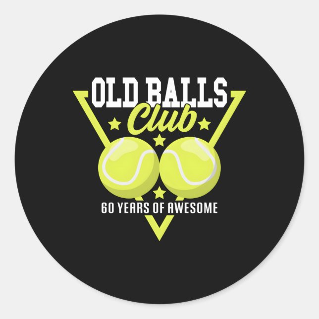 Adesivo Redondo 60º I Old Balls Club I Tênis (Frente)