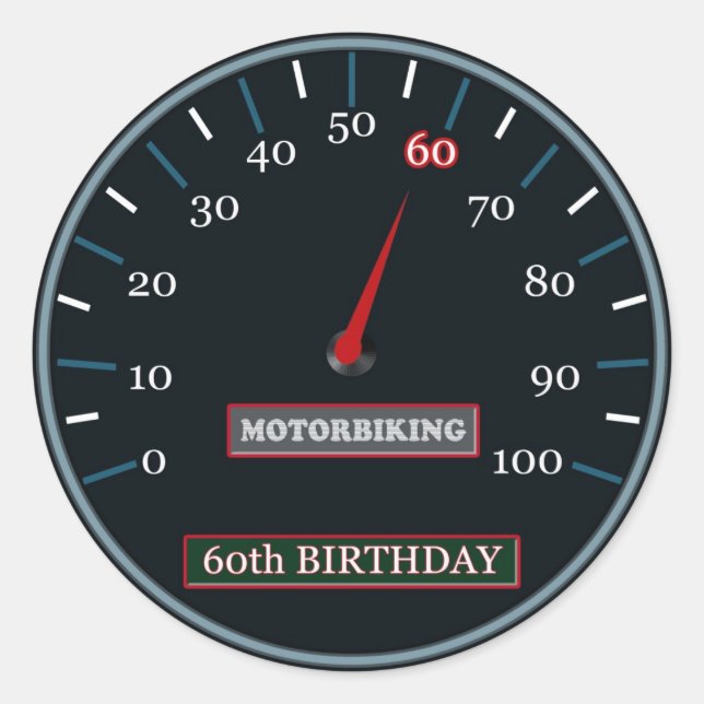 Adesivo Redondo 60.º Aniversário (Frente)