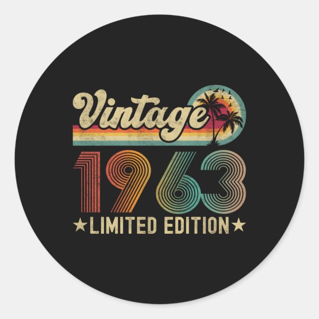 Adesivo Redondo 60 1963 60Th (Frente)