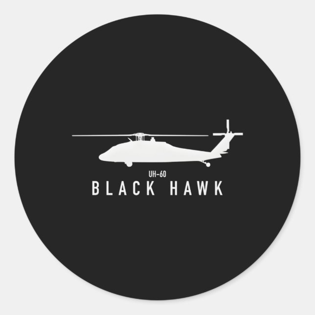 Adesivo Redondo 60 Black Hawk (Frente)