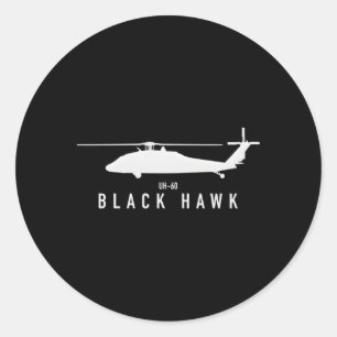 Adesivo Redondo 60 Black Hawk