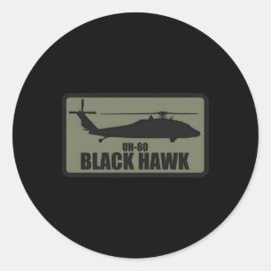 Adesivo Redondo 60 Black Hawk Patch Subduzido