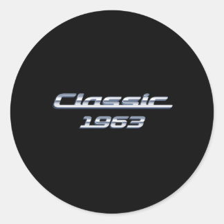 Adesivo Redondo 60 Carro 1963 60Th