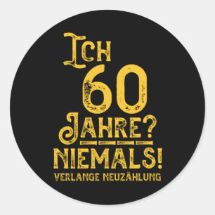 Adesivo Redondo 60 Geburtstag 60 Jahre Alt Baujahr Jahrgang 1960 G