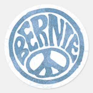 Adesivo Redondo 60s paz Bernie
