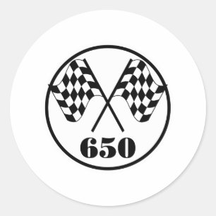 Adesivo Redondo 650 bandeiras Checkered