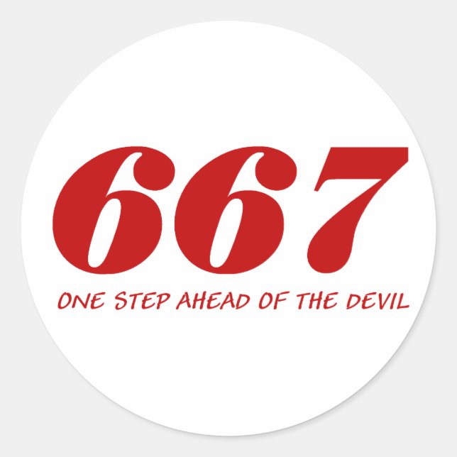 Adesivo Redondo 667 - One Step Ahead Of The Devil - Conversas (Frente)