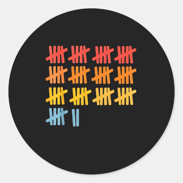 Adesivo Redondo 67 Counting Math Teacher Mathematics 67th Number  (Frente)