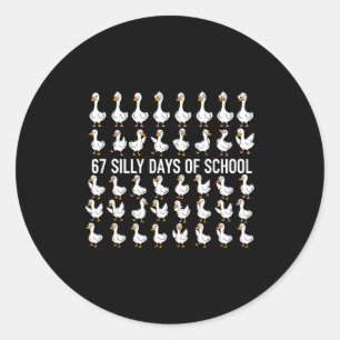 Adesivo Redondo 67 Dias Bobos De Escola Funny Goose 67 Meme Para T