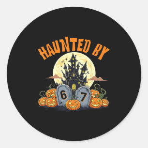 Adesivo Redondo 67 Engraçado Seis Sete Gen Alpha Z Halloween 67 Ha