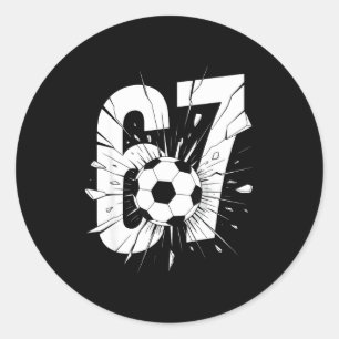 Adesivo Redondo 67 Futebol Six Seven 6 7 Meme 67