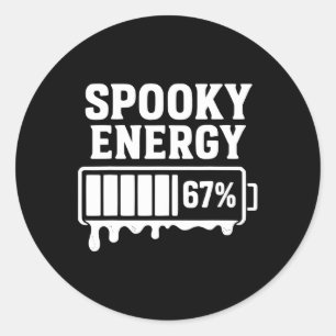Adesivo Redondo 67 Halloween Energético Assustador Meme Rotação Ce