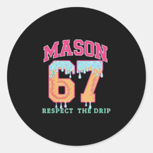 Adesivo Redondo 67 Mason Sorvete Vender Gotejamento Respeite O Got
