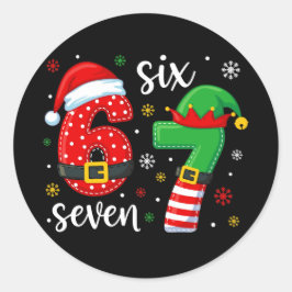 Adesivo Redondo 67 Meme Christmas