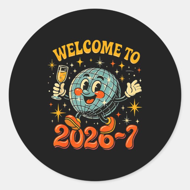 Adesivo Redondo 67 Meme Countdown Happy New Year Funny Drip Number (Frente)