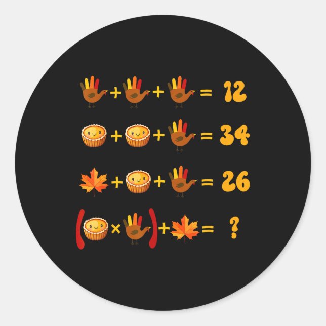 Adesivo Redondo 67 Meme Desafio Lógico de Matemática de Ação de Gr (Frente)