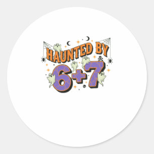 Adesivo Redondo 67 Meme Fantasia de Halloween Assombrada