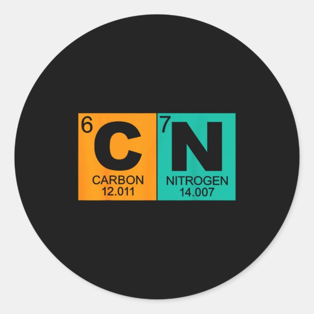 Adesivo Redondo 67 Meme Funny Science Teacher Periodic Table Retro (Frente)