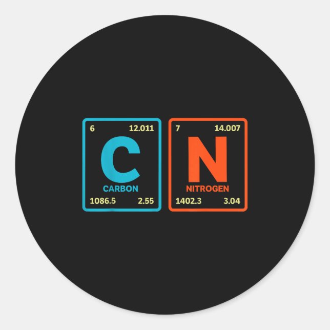Adesivo Redondo 67 Meme Funny Teacher Science Periodic Table Retro (Frente)
