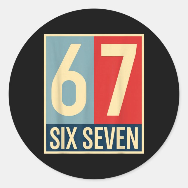 Adesivo Redondo 67 Meme Hope Poster Style  (Frente)