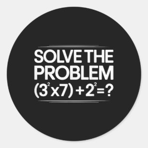 Adesivo Redondo 67 Meme Matemática Engraçado Seis Sete Professor B