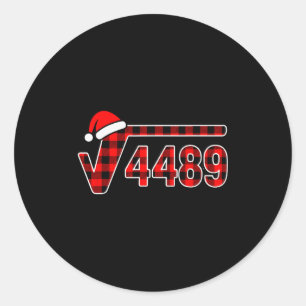 Adesivo Redondo 67 Meme Natal Raiz Quadrada 4489 Seis Sete Matemát