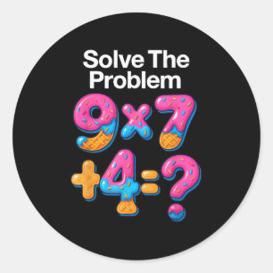 Adesivo Redondo 67 Meme Professor de Matemática Sorvete Drip 6 7 B