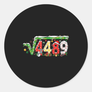 Adesivo Redondo 67 Meme Raiz Quadrada 4489 Natal Família Combinand