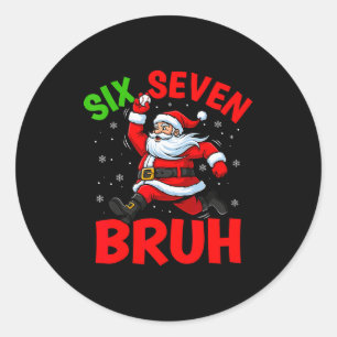 Adesivo Redondo 67 Meme Seis Sete Bruh Papai Noel Beisebol Diverti