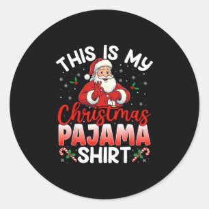 Adesivo Redondo 67 Meme Six Seven Roupas de Natal Engraçadas do Pa