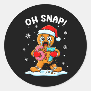 Adesivo Redondo 67 Natal Oh Snap Homemade Biscoito 6 7 Meme Engraç