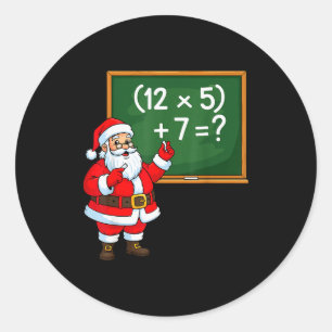Adesivo Redondo 67 Professor Natal Papai Noel Seis Sete Meme Brain