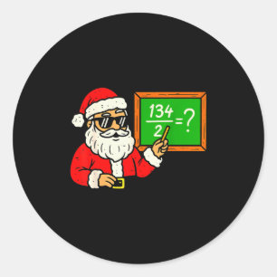 Adesivo Redondo 67 Professor Natal Papai Noel Seis Sete Meme Brain