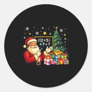 Adesivo Redondo 67 Professor Papai Noel Natal Seis Sete Meme Brain