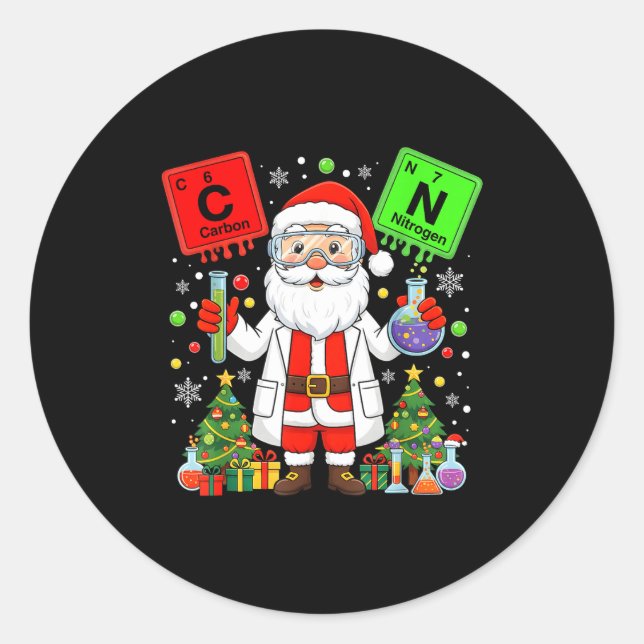 Adesivo Redondo 67 Science Teacher Chemistry 67 Periodic Table Chr (Frente)