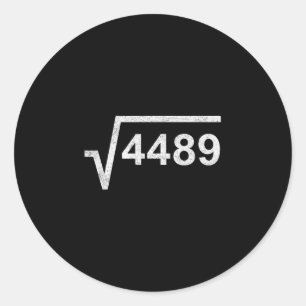Adesivo Redondo 67 Seis Sete 6-7 Meme Raiz Quadrada 4489 Gíria Mat