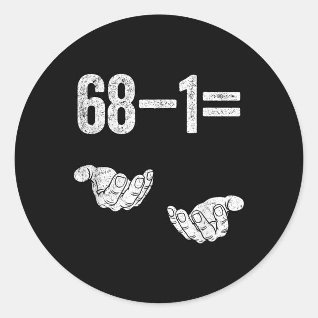 Adesivo Redondo 67 Seis Sete Matemática Matemática Brainrot Equaçã (Frente)
