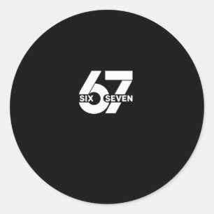 Adesivo Redondo 67 Six Seven Meme Pulôver com Capuz