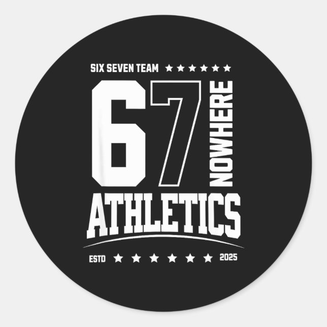 Adesivo Redondo 67 Six Seven Srts Athletics  (Frente)