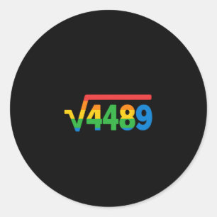 Adesivo Redondo 67 Sorvete Drip Meme Raiz Quadrada 4489