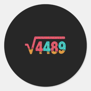 Adesivo Redondo 67 Sorvete Gotejamento Meme Raiz Quadrada 4489 Gír