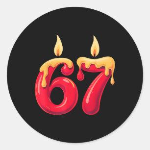 Adesivo Redondo 67 Velas de Natal 